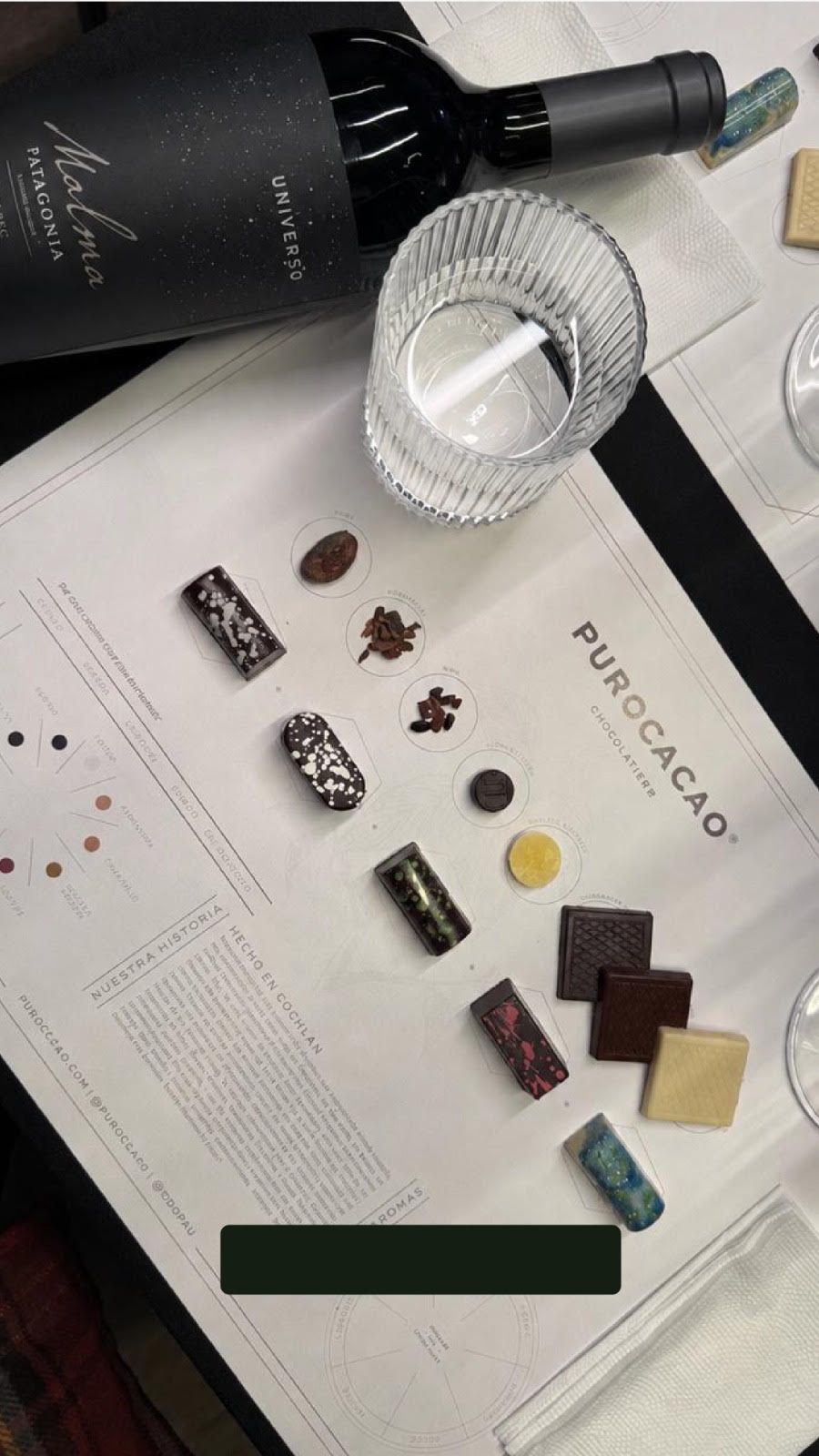 Cata de vino con maridaje de chocolate